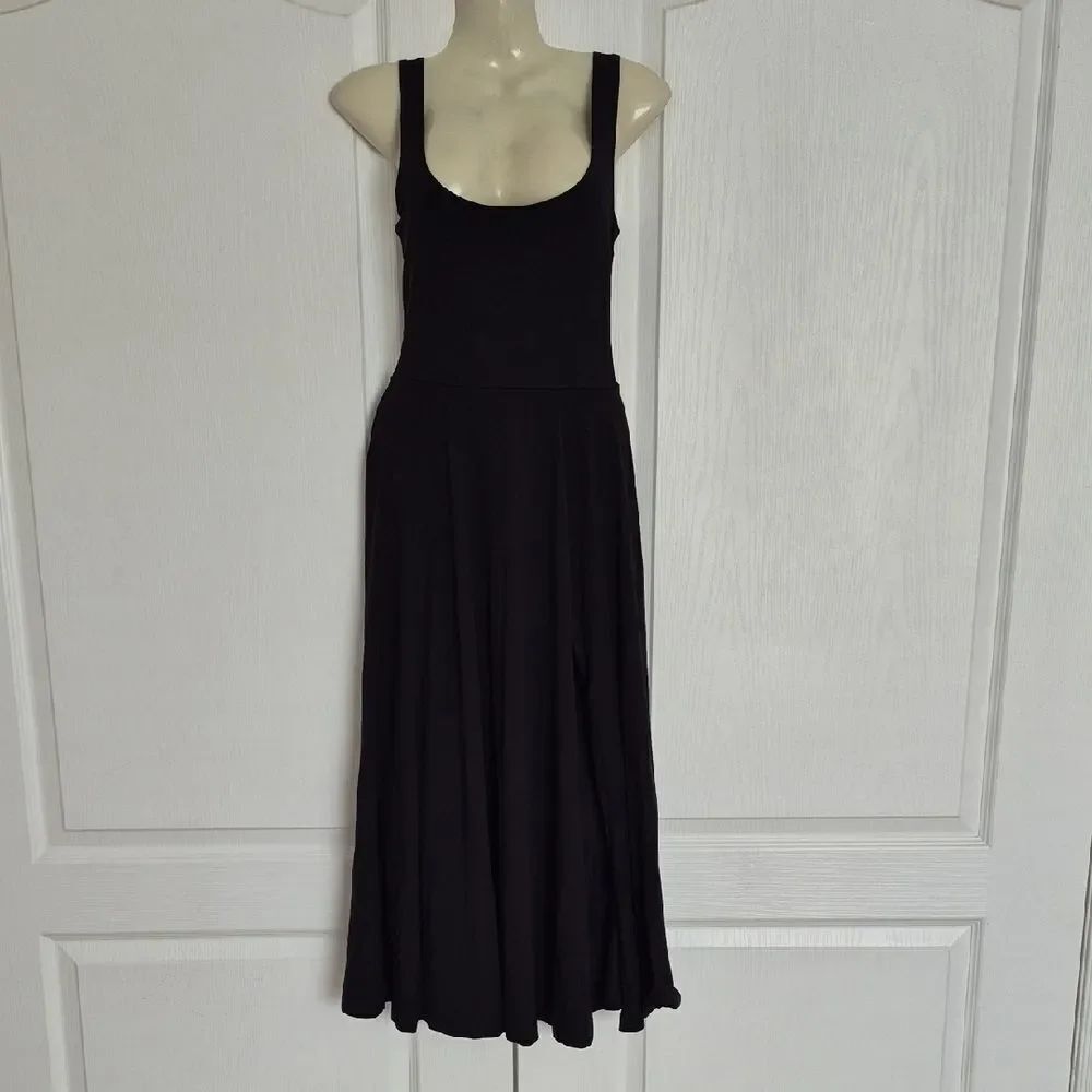 American Eagle Outfitters Black Maxi Dress With Front Slit